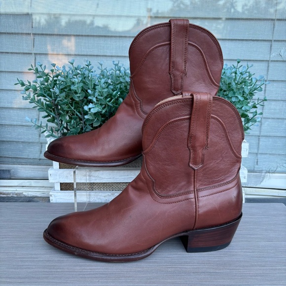 TECOVAS The Dean Mid Calf Leather Zip Boot Men's Sz 9 - Picture 1 of 10
